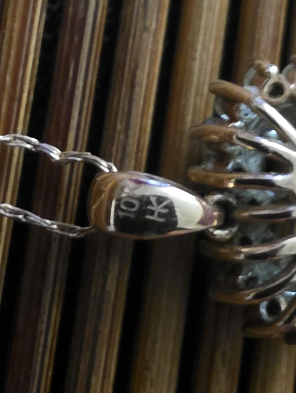 10k Diamond Heart Rose Gold Necklace (Vintage)